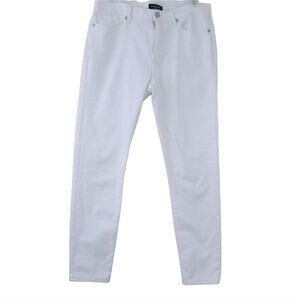 Banana Republic Skinny Jeans Size 27 White Denim Pants Stretchy, Zip Fly